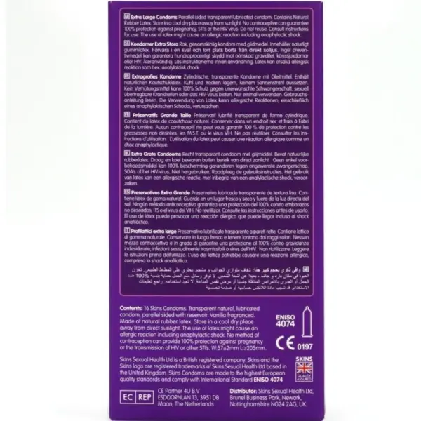 SKINS - Tamaño XL Preservativos Premium Pack 16 - Imagen 4