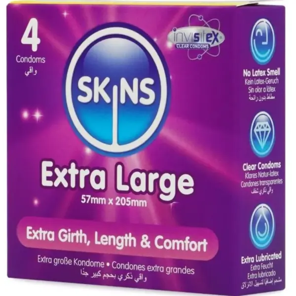 SKINS - TAMAÑO XL PRESERVATIVOS PREMIUM PACK 4 - Imagen 2