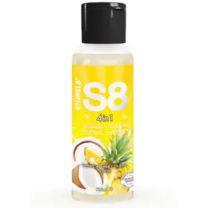 STIMUL8 - Lubricante Postre Piña Colada 125 ml 4 en 1 para Placer Intenso