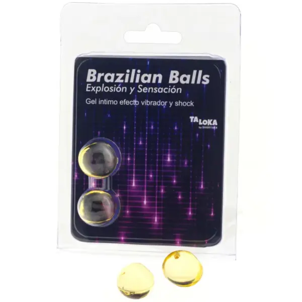 TALOKA - Brazilian Balls Gel Excitante Efecto Vibración y Shock 2 Bolas