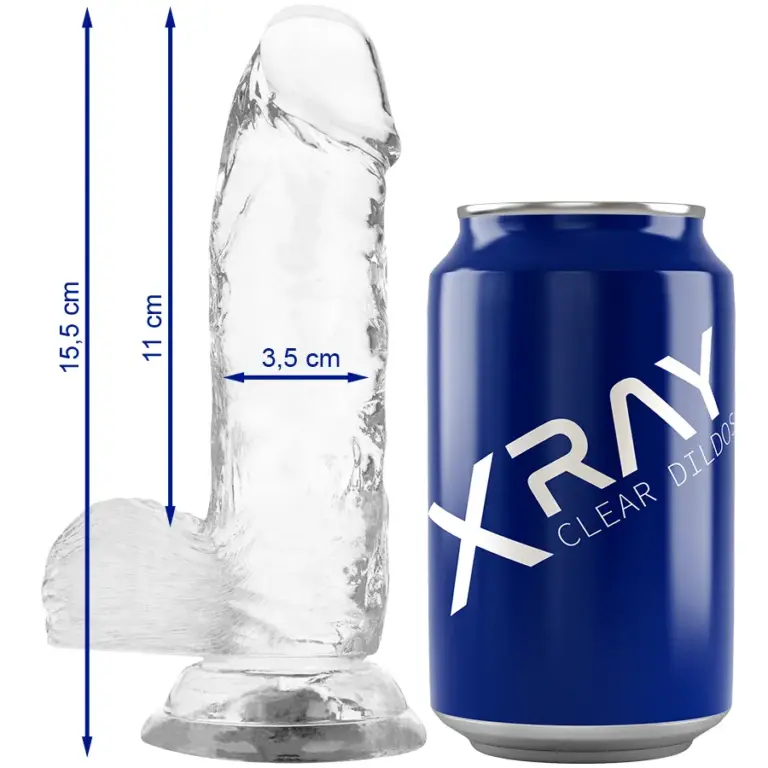 X RAY - Dildo Realista Transparente 15.5 cm para Placer Inigualable