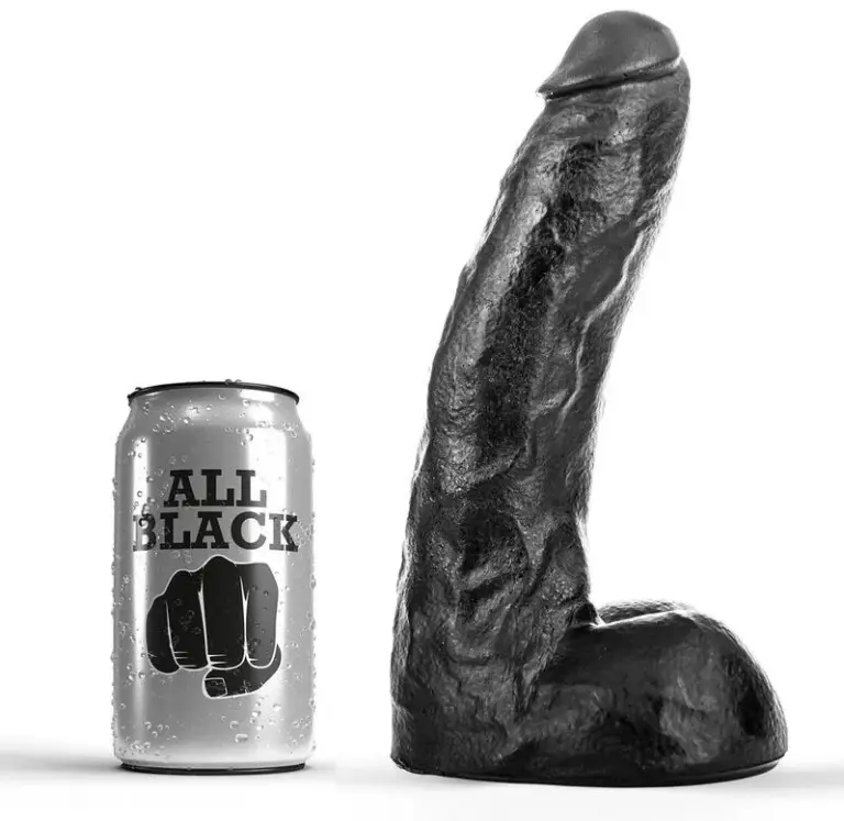 All Black - Dong 22 cm, placer sin límites