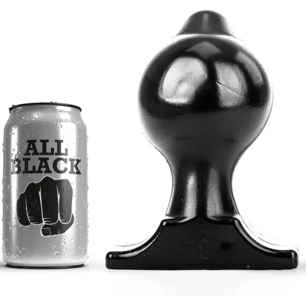 ALL BLACK - Buttplug de 17,5 cm y 10 cm de ancho para experiencias únicas