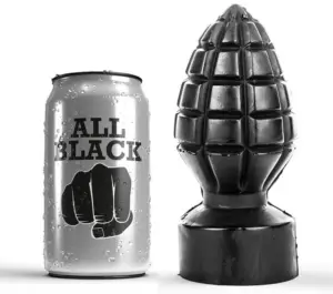 ALL BLACK - Plug anal 14 cm para una experiencia explosiva