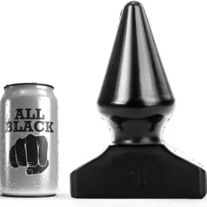 ALL BLACK - Plug Anal de Cono de 20,5 CM para Placer Infinito