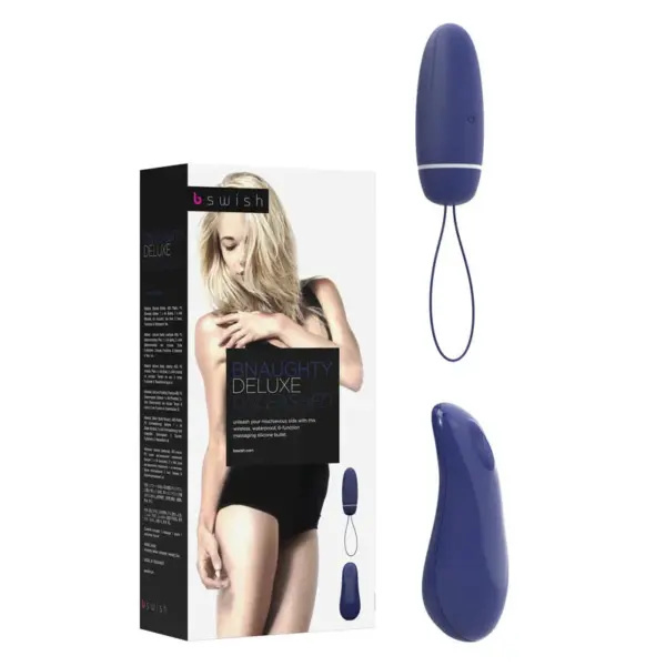 B SWISH - Bnaughty Deluxe Unleashed Azul Medianoche - Bala Inalámbrica para Placer - Imagen 5