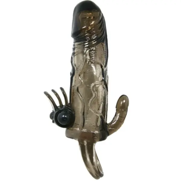 Brave Man - Funda pene anal y clítoris vibrador 16.5 cm negro - Imagen 3