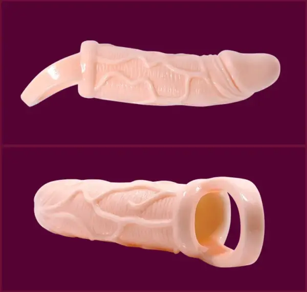 BAILE - Funda extensora pene con vibración y strap para testículos 13.5 cm - Imagen 3
