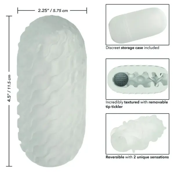 CALEXOTICS - BOUNDLESS STROKER BLANDO REVERSIBLE GRIS - Imagen 13