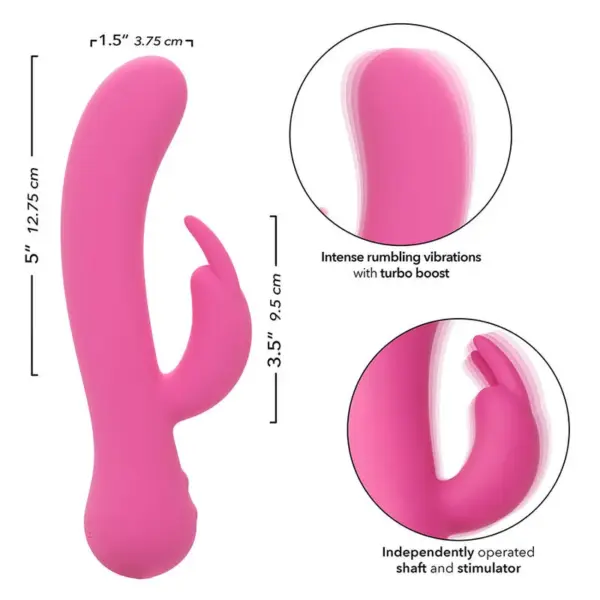 CALEXOTICS - Vibrador rabbit recargable rosa para el placer absoluto - Imagen 7