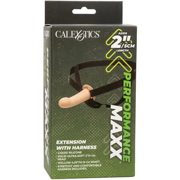 CalExotics - Performance Maxx Extensión con Arnés Piel Claro - Imagen 16