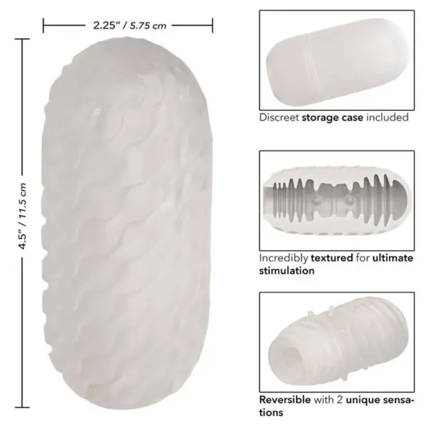 CALEXOTICS - Reversible Ribbed Stroker para Placer Sin Límites - Imagen 2