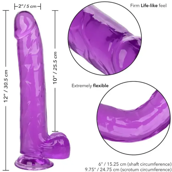 CALEXOTICS - Size Queen Dildo Lila 25.5 cm: Placer Sin Límites - Imagen 6
