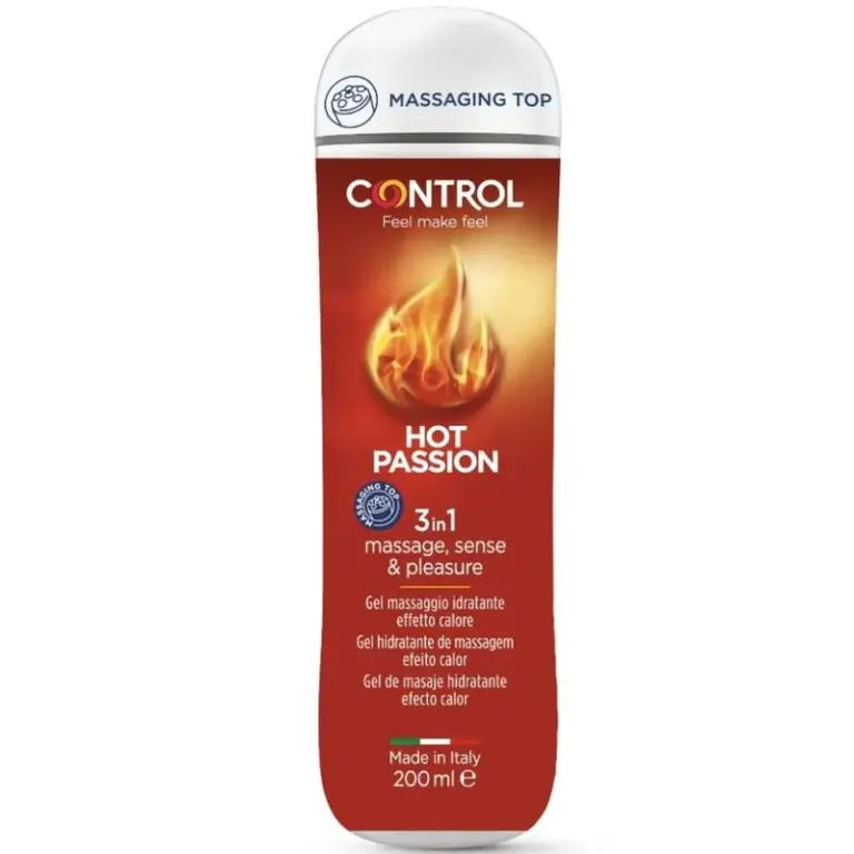 CONTROL - Gel 3 en 1 Hot Passion 200 ML para Masajes y Lubricación