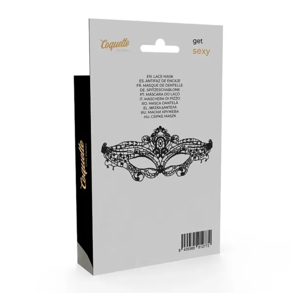 Coquette Chic Desire - Antifaz encaje negro fino para intensificar tus sentidos - Imagen 6