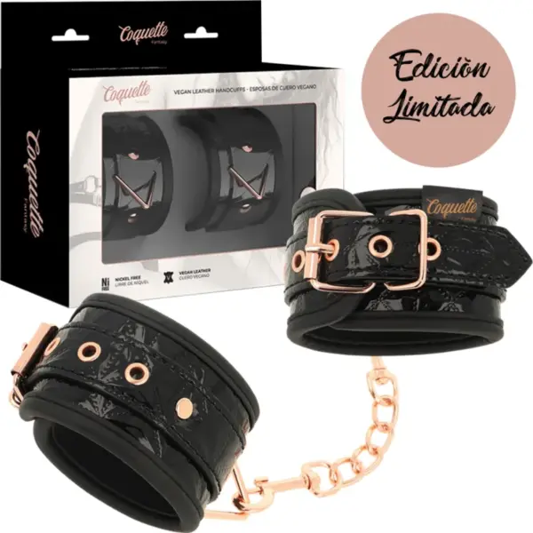 Coquette Chic Desire - Black Edition Esposas para Manos con Forro de Neopreno