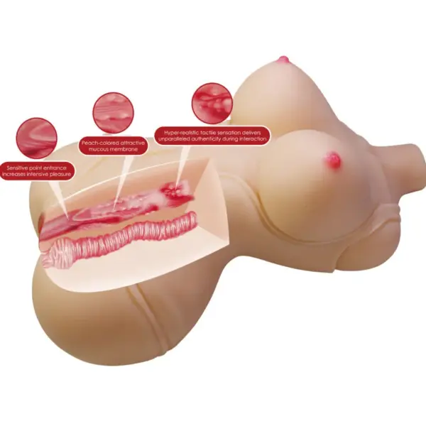 CRAZY BULL - Diana Torso Femenino Realista Vagina y Anal 5 kg - Imagen 7