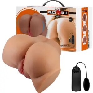 CRAZY BULL - Emilia Trasero Vibrador con Vagina y Ano Realístico Natural Control Remoto