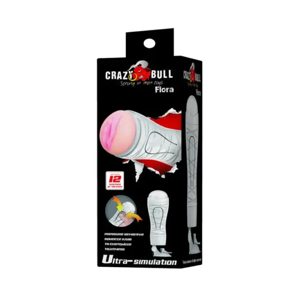 CRAZY BULL - Flora Masturbador Vagina Recargable para Placer Realista - Imagen 10