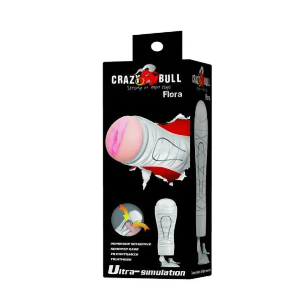 CRAZY BULL - Flora Vagina con Base Masturbador para una Experiencia Realista - Imagen 6
