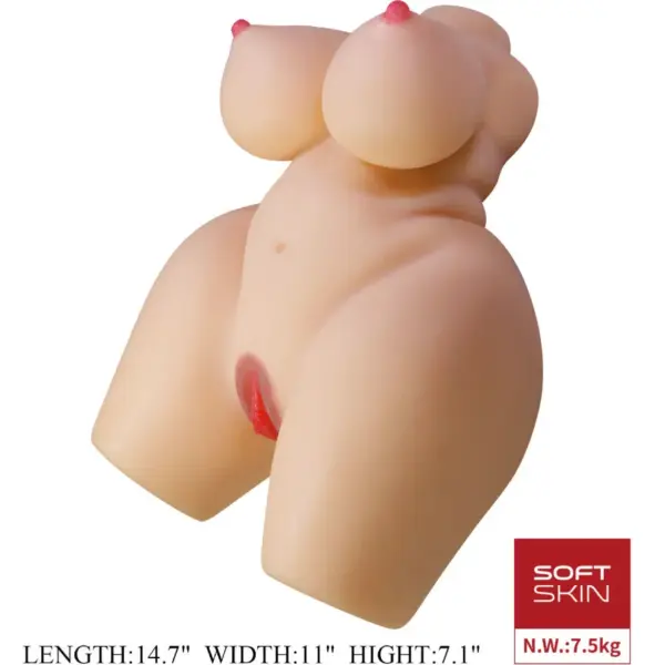 CRAZY BULL - Grace Torso Femenino Realista Vagina y Anal 7.5 kg - Imagen 2