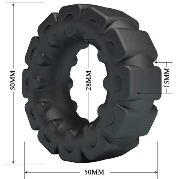 Crazy Bull - Laiden Anillo Silicona Modelo 5 para Control del Placer Masculino - Imagen 6