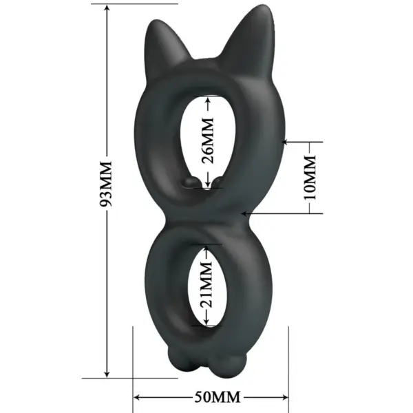 Crazy Bull - Toran Anillo Doble Silicona Modelo 20 para Placer Masculino - Imagen 6