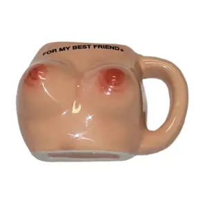 Diablo Picante - Imán de pechos en taza cerámica “For My Best Friend”