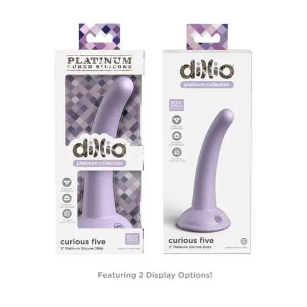 DILLIO - Dildo Lila de Silicona Curada con Platino de 12,7 cm - Imagen 2