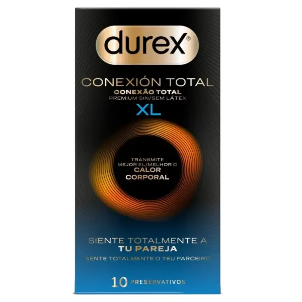 DUREX - Conexión Total XL Ultra Fino Plus Sin Látex 10 Unidades
