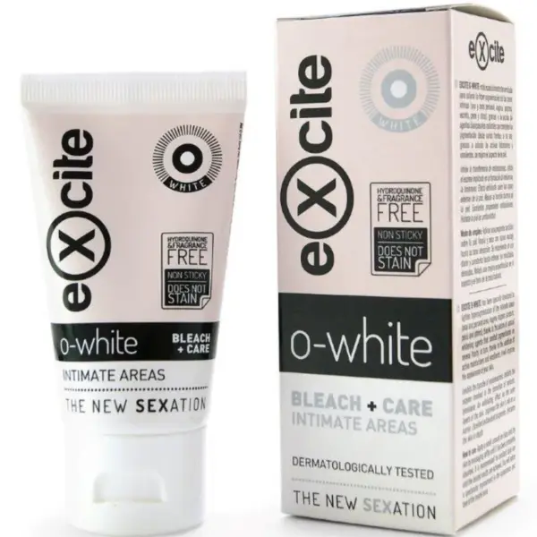 EXCITE O WHITE BLEACH + CARE INTIMATE AREAS 50 ML - Aclarador y Hidratante para Áreas Íntimas