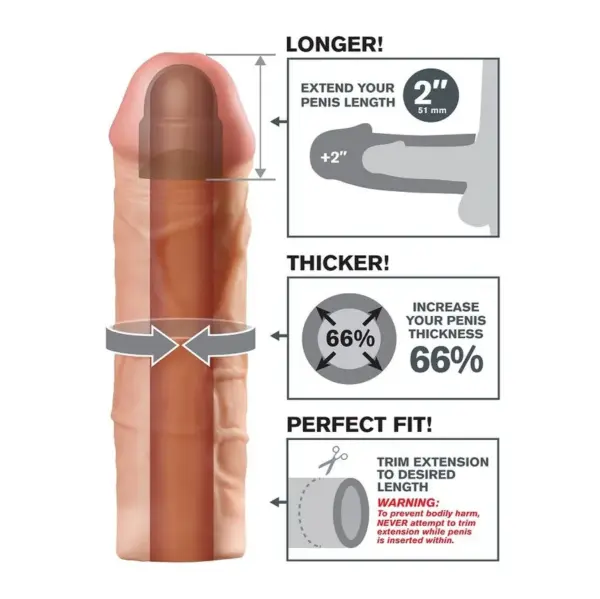 Fantasy X-Tensions - Mega 2 Extensión Flesh para el Pene - Imagen 3