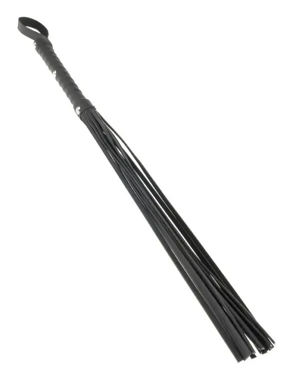 Fetish Fantasy - Látigo Azotador Piel Negro Edición Limitada - Imagen 6