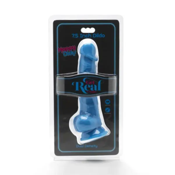 Happy Dicks - Dildo con testículos azul de 19 cm - Imagen 2