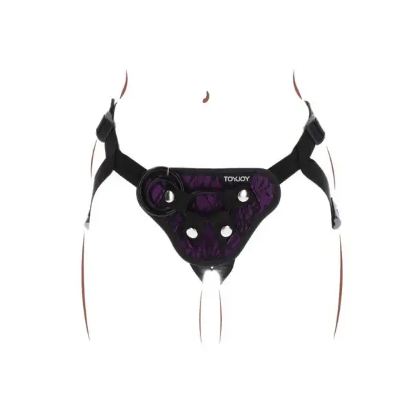 GET REAL - Strap-On Lace Arnés Morado para Juegos de Roles - Imagen 4