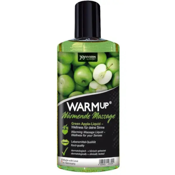 JOYDIVISION WARMUP - Aceite de Masaje Manzana Verde 150 ml para Relajación y Placer