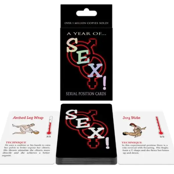 KHEPER GAMES - Juego de cartas posturas sexuales: ¡Un año de sexo!