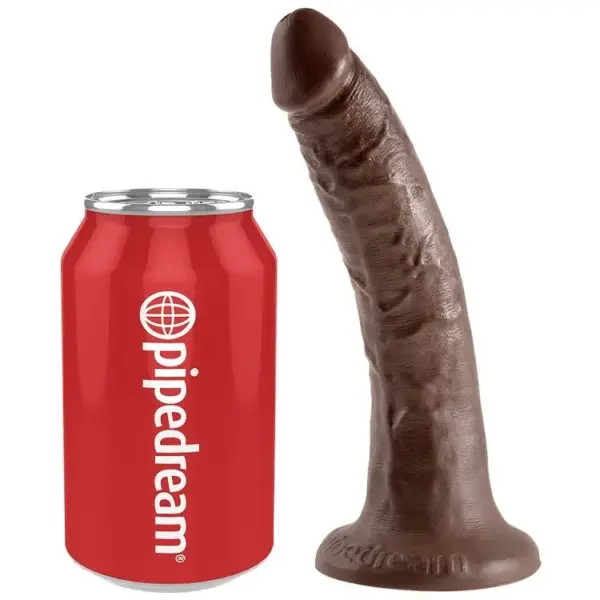 KING COCK - Dildo Color Chocolate 17.8 cm con Ventosa - Imagen 3