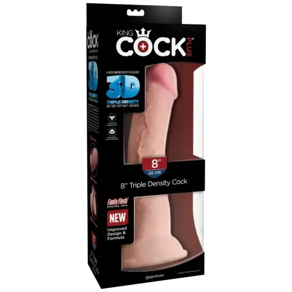 KING COCK - Dildo Triple Densidad 21.6 cm para Placer Realista - Imagen 6