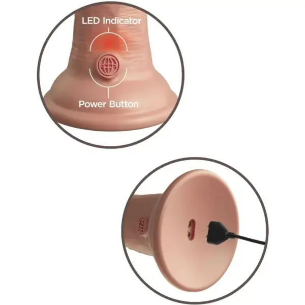 King Cock - Dildo realístico vibrador de silicona 15.2 cm - Imagen 5