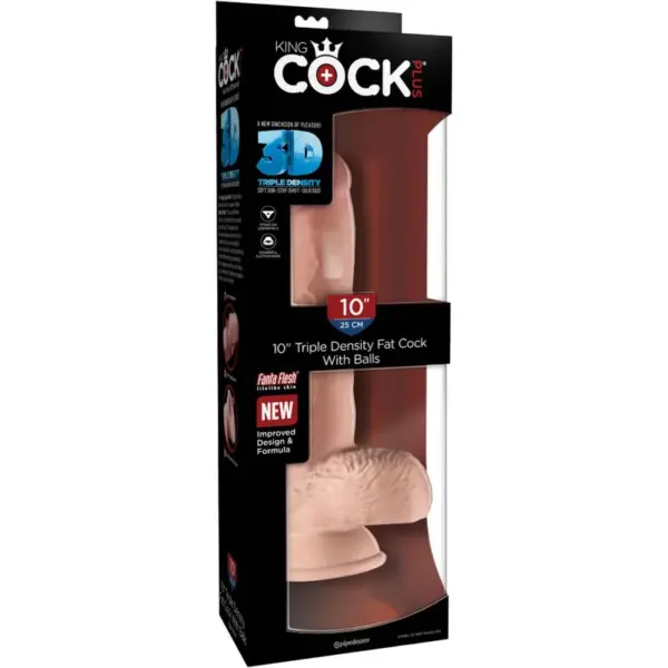 King Cock - Pene Realístico con Testículos 19.4 cm Natural - Imagen 7
