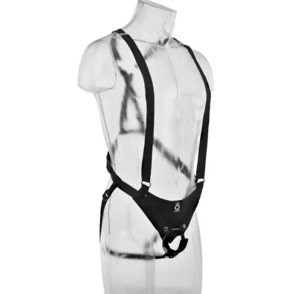 KING COCK - Strap-On con Dildo Hueco 28 cm y Tirantes Color Carne - Imagen 5