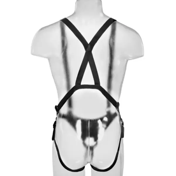 KING COCK - Strap-On con Dildo Hueco 28 cm y Tirantes Color Carne - Imagen 6