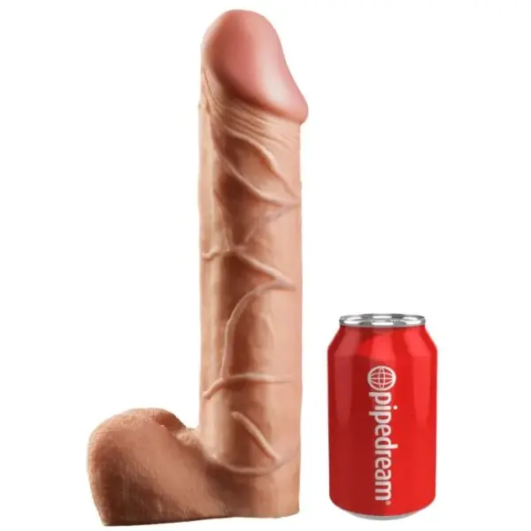 KING COCK - Strap-on con Dildo Hueco 30.5 cm y Tirantes Color Carne - Imagen 4