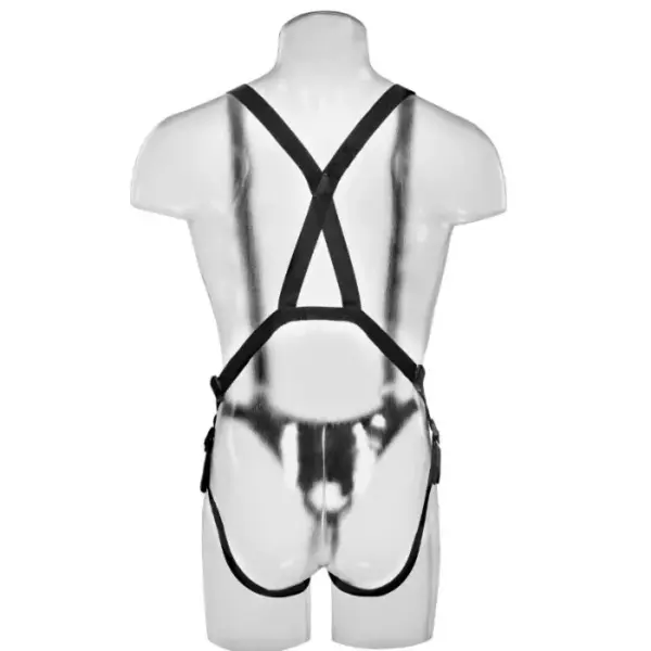 KING COCK - Strap-on con Dildo Hueco 30.5 cm y Tirantes Color Carne - Imagen 6