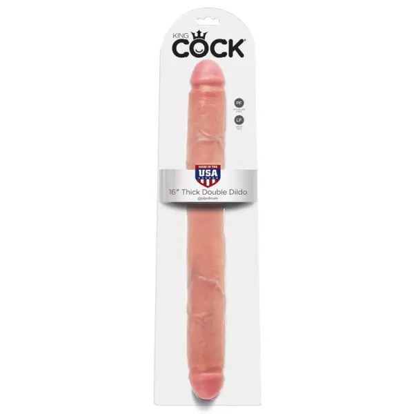 KING COCK - Dildo Doble Penetración Realista de 40.6 cm