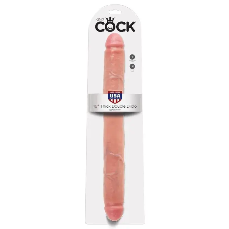 KING COCK - Dildo Doble Penetración Realista de 40.6 cm