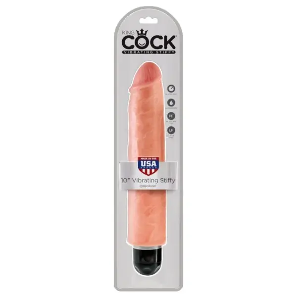 KING COCK - Vibrador Realístico Stiffy 25.4 cm Natural - Imagen 3