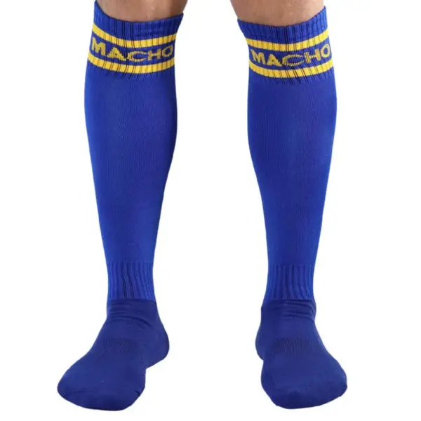 Macho - Calcetines largos talla única azul para hombres