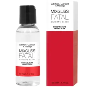 MIXGLISS - Lubricante Silicona Rosas 50 ML para Masajes y Placer